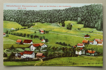 AK Warmensteinach / 1915-1930 / Strassen / Blick auf das Schulhaus v dem Kropfbachtal